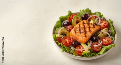 Colorful vegetable salad wi...