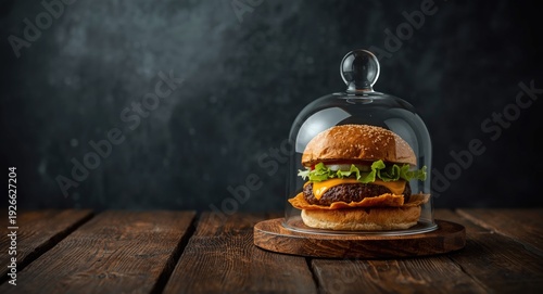 Savory gourmet burger seale...
