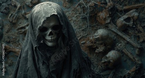 Eerie supernatural figure w...