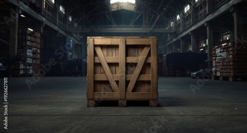 Wooden pallet crate with fr...