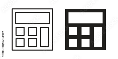 Calculator icon collection with multiple styles. EPS10