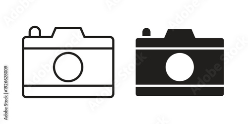 Camera icon collection with multiple styles. EPS10