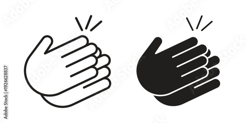 Clap icon collection with multiple styles. EPS10