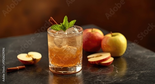 Spiced apple cider mojito c...