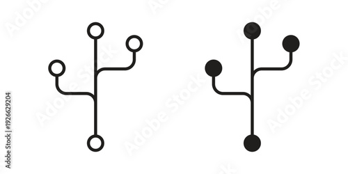 Code branch icon collection with multiple styles. EPS10