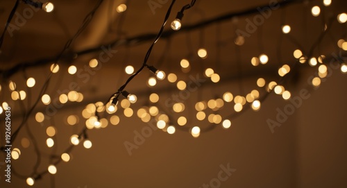 Warm cozy string lights han...