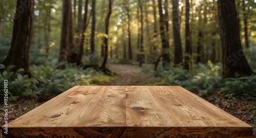 Natural timber table with f...