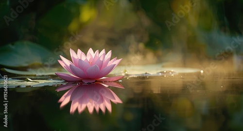 Peaceful pink lotus blossom...