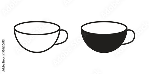 Coffee icon collection with multiple styles. EPS10