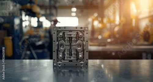 Precision metal mold on wor...