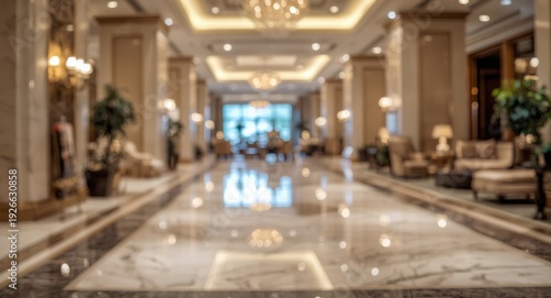 High class hotel lobby feat...
