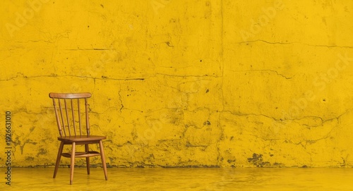 Wooden dining chair on bold...