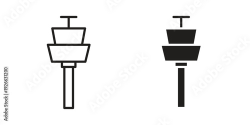 Control Tower icon collection with multiple styles. EPS10