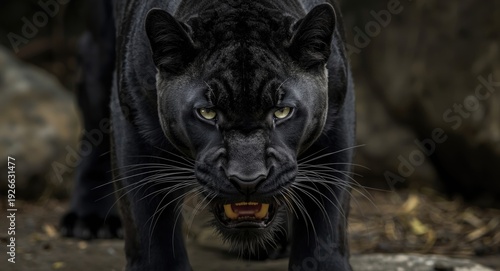 close up shot of a fierce b...