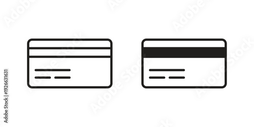Credit card icon collection with multiple styles. EPS10