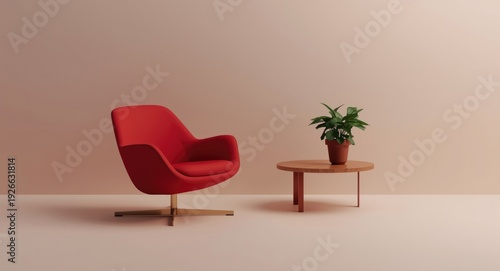 Minimalist living space fea...