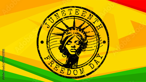 Juneteenth banner. Freedom day. Juneteenth Independence Day.