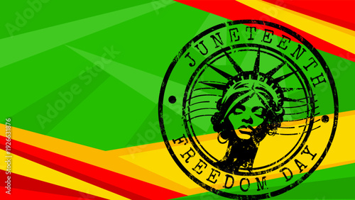 Juneteenth banner. Freedom day. Juneteenth Independence Day.