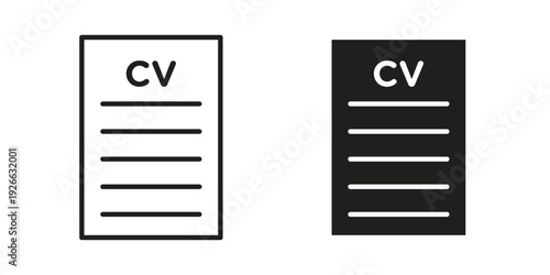 CV icon collection with multiple styles. EPS10