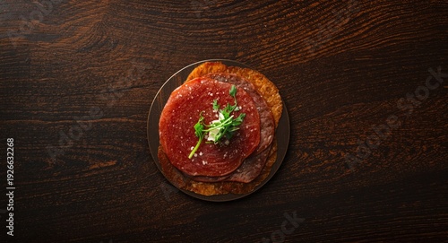Smoked bresaola delicacy se...