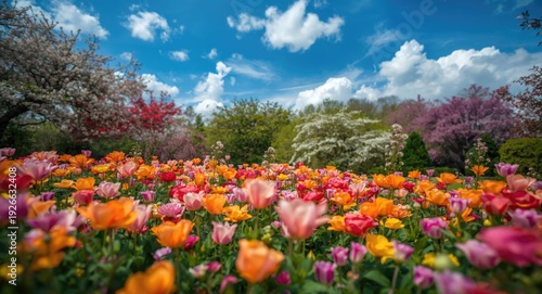 Vibrant floral garden with ...
