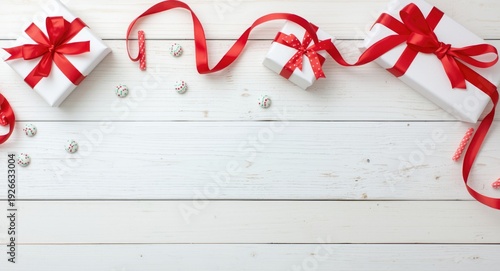 Joyous festive white wrappe...