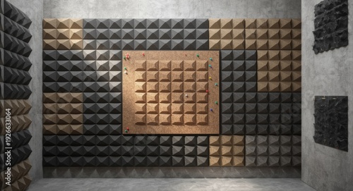 Textured cement wall with s...