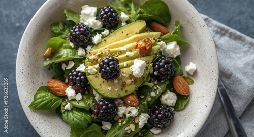 Blackberry and avocado sala...