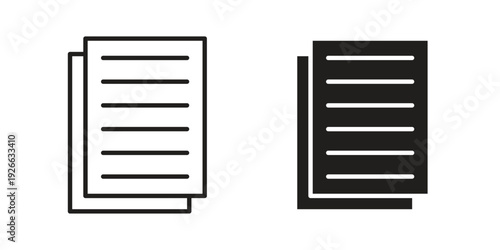 Duplicate icon collection with multiple styles. EPS10