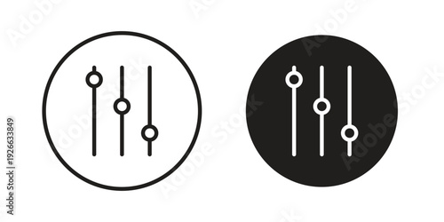 Tableau sur toile Equalizer icon collection with multiple styles. EPS10