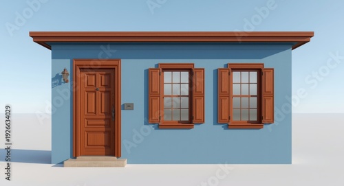 Digital rendering of blue h...