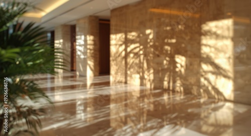 Blurred hotel reception are...