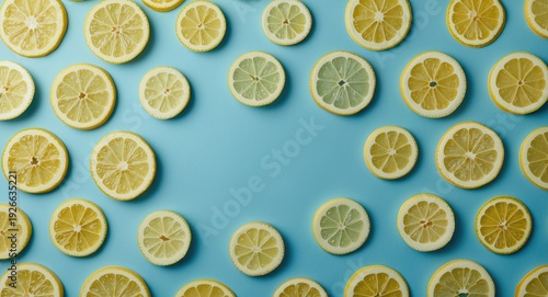 Lemon slice pattern over an...