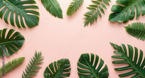 Flat layout of varied tropi...