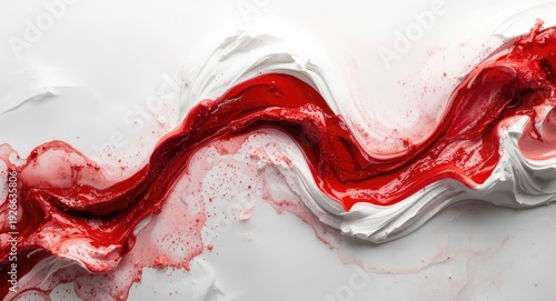 Dramatic red liquid flow re...