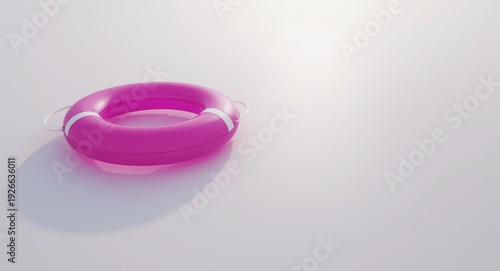 Pink rubber life ring float...