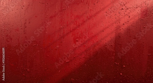Red painted steel surface w...