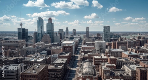 Sprawling urban vista with ...