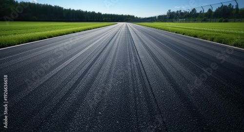 Race track asphalt surface ...
