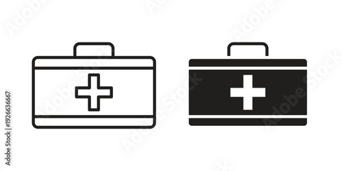 First aid icon collection with multiple styles. EPS10