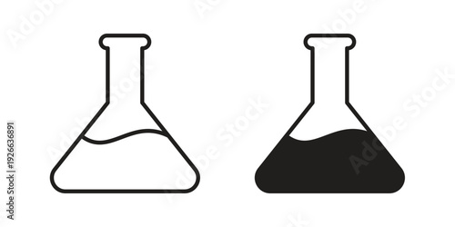 Flask icon collection with multiple styles. EPS10