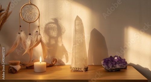 Zen home shrine decorated w...