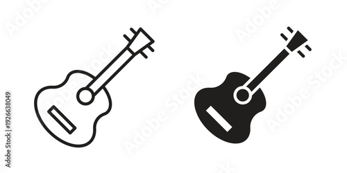 Guitar icon collection with multiple styles. EPS10