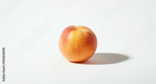 One peach fruit isolated on...