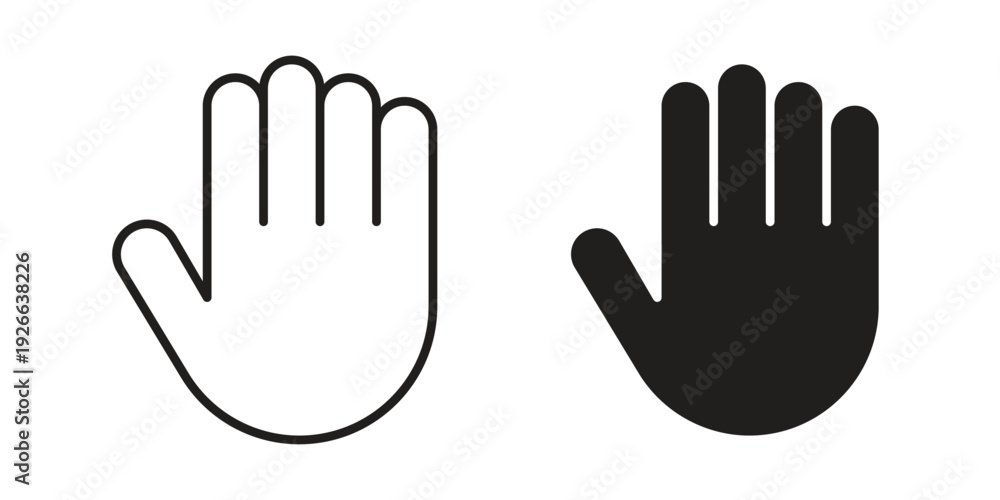 Obraz premium Hand icon collection with multiple styles. EPS10