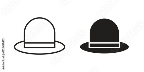 Hat icon collection with multiple styles. EPS10