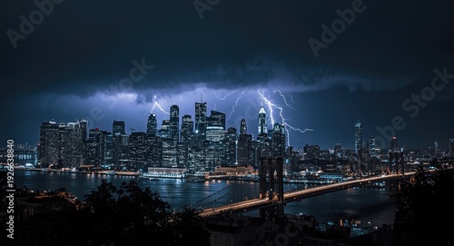 Stormy night with dramatic ...