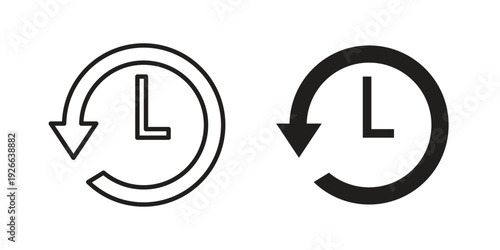 History icon collection with multiple styles. EPS10