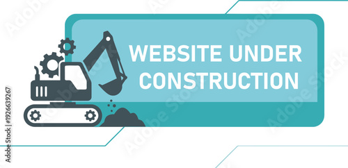 A digital excavator is working on a website that is currently under construction