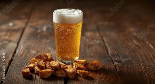 Refreshing lager beer glass...